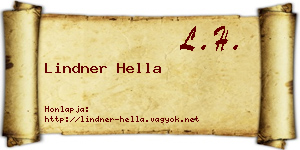 Lindner Hella névjegykártya